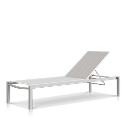 Armless Chaise Kessler Silver Frame / Cloud Duo Sling